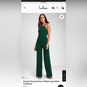 Lulus Aniya Forest Green Jumpsuit | Medium